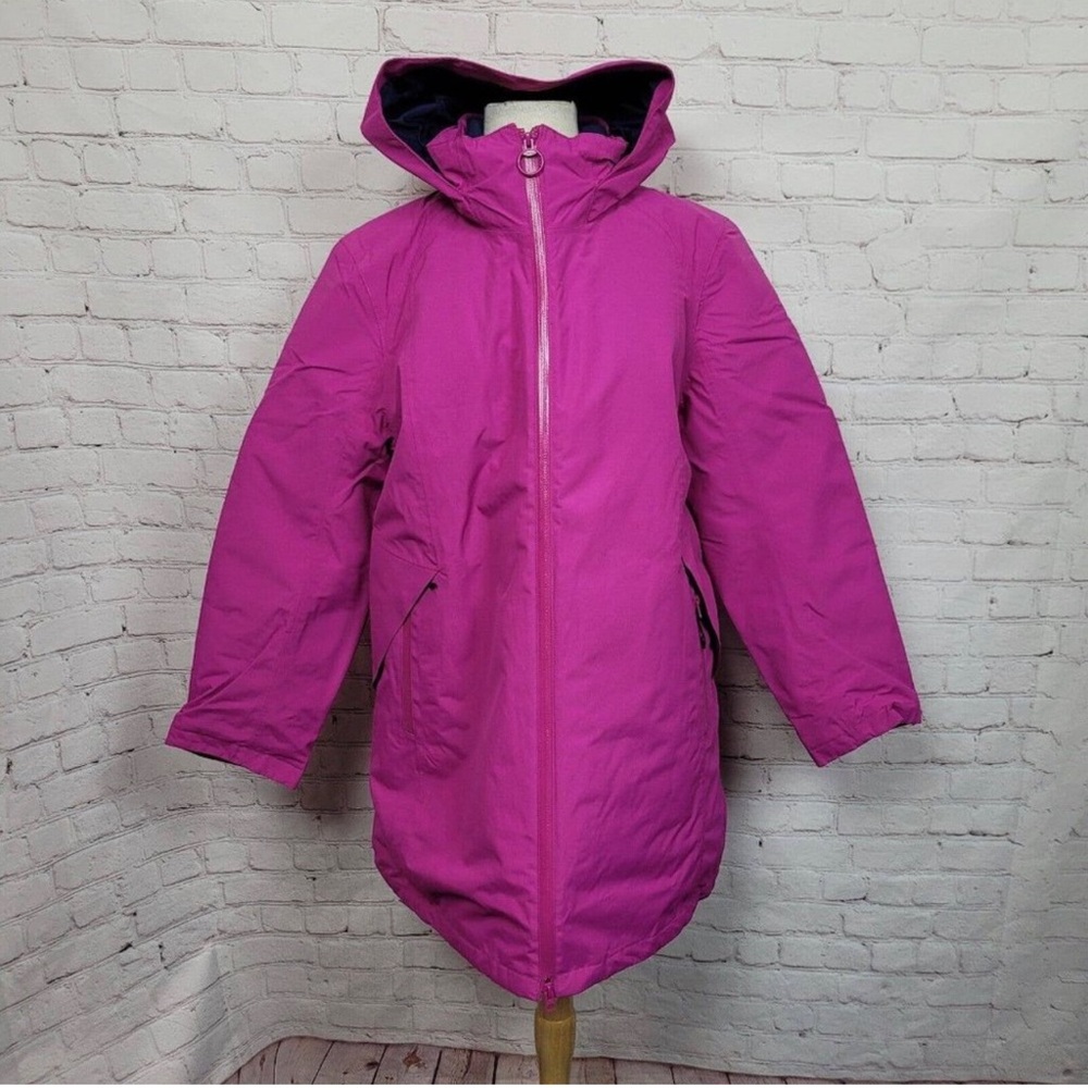 Lands' End Womens Squall Waterproof 3-In-1 Hooded Long Winter Coat Pink …